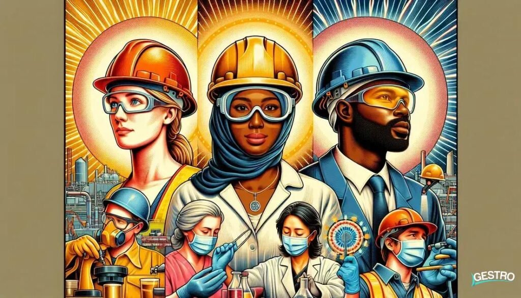 Dispositivos ou acessórios utilizados pelo trabalhador para proteger contra riscos à saúde e à segurança no ambiente de trabalho, como capacetes, óculos de proteção, luvas, máscaras, etc.